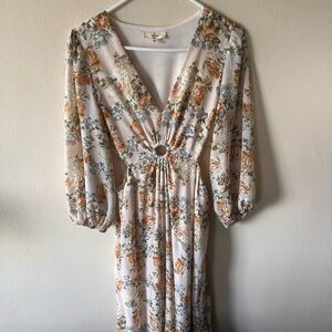 Floral maxi with cutouts